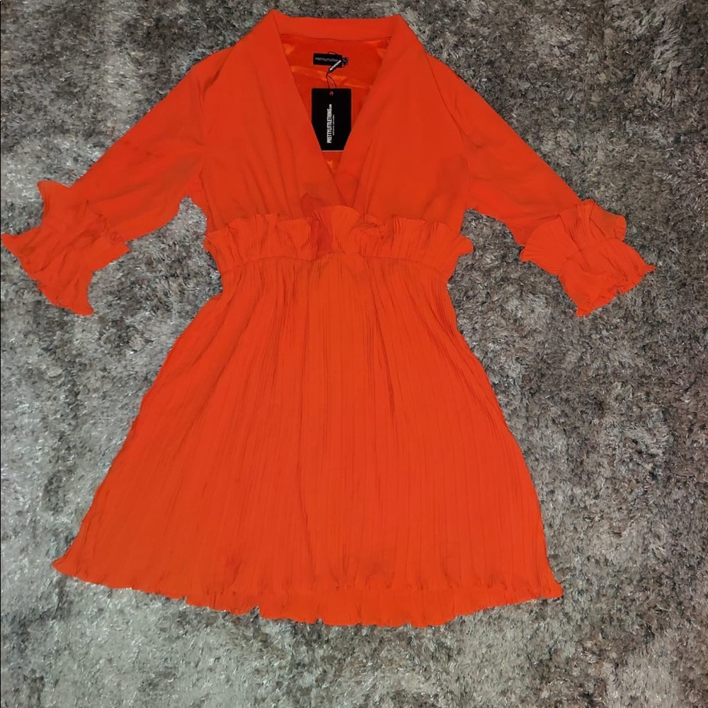 PRETTY LITTLE THING frill detailed skater dress - Picture 1 of 5